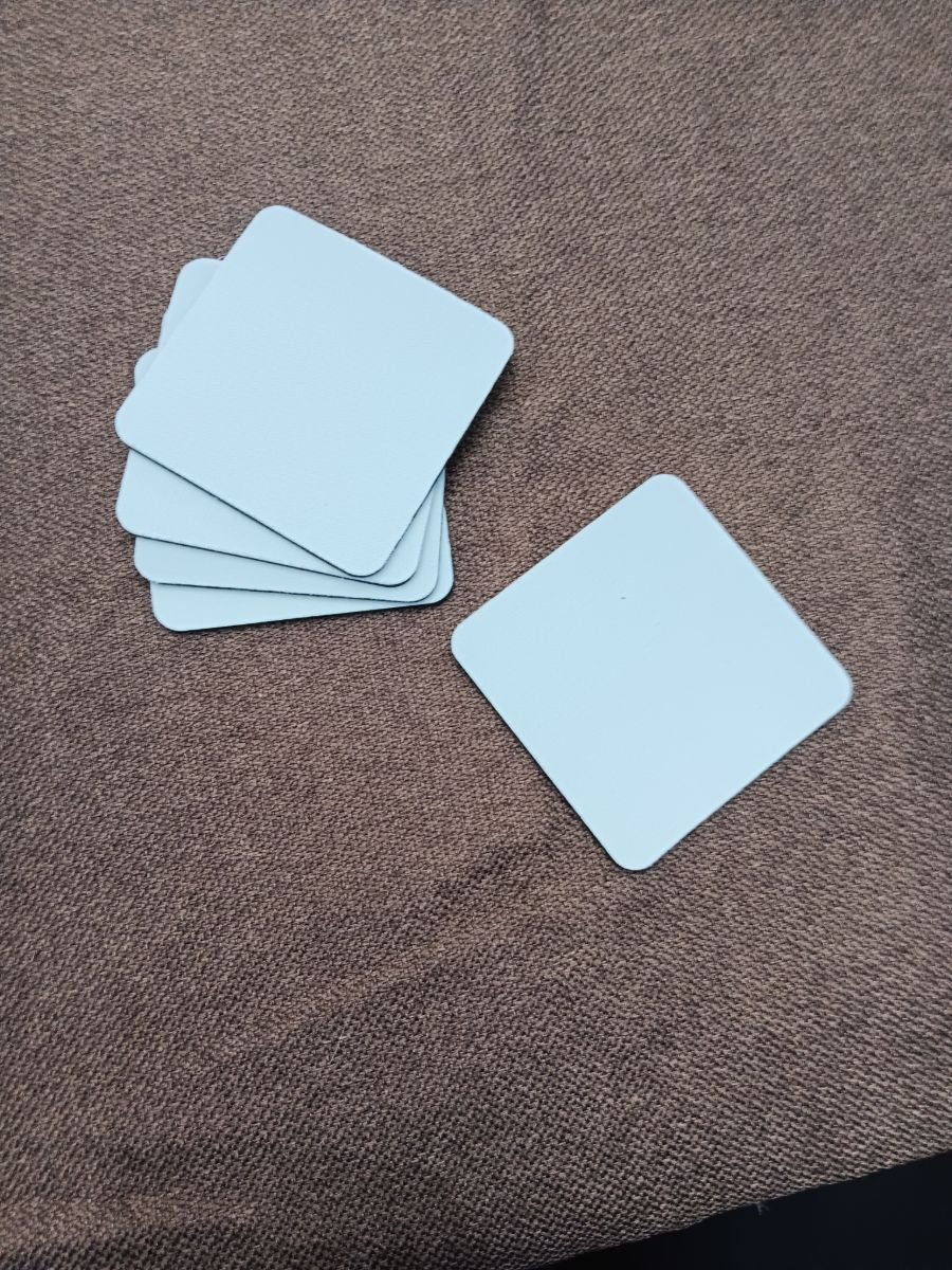 4x4 Inch Square Cup Mat Rubber (Coaster) Set of Five