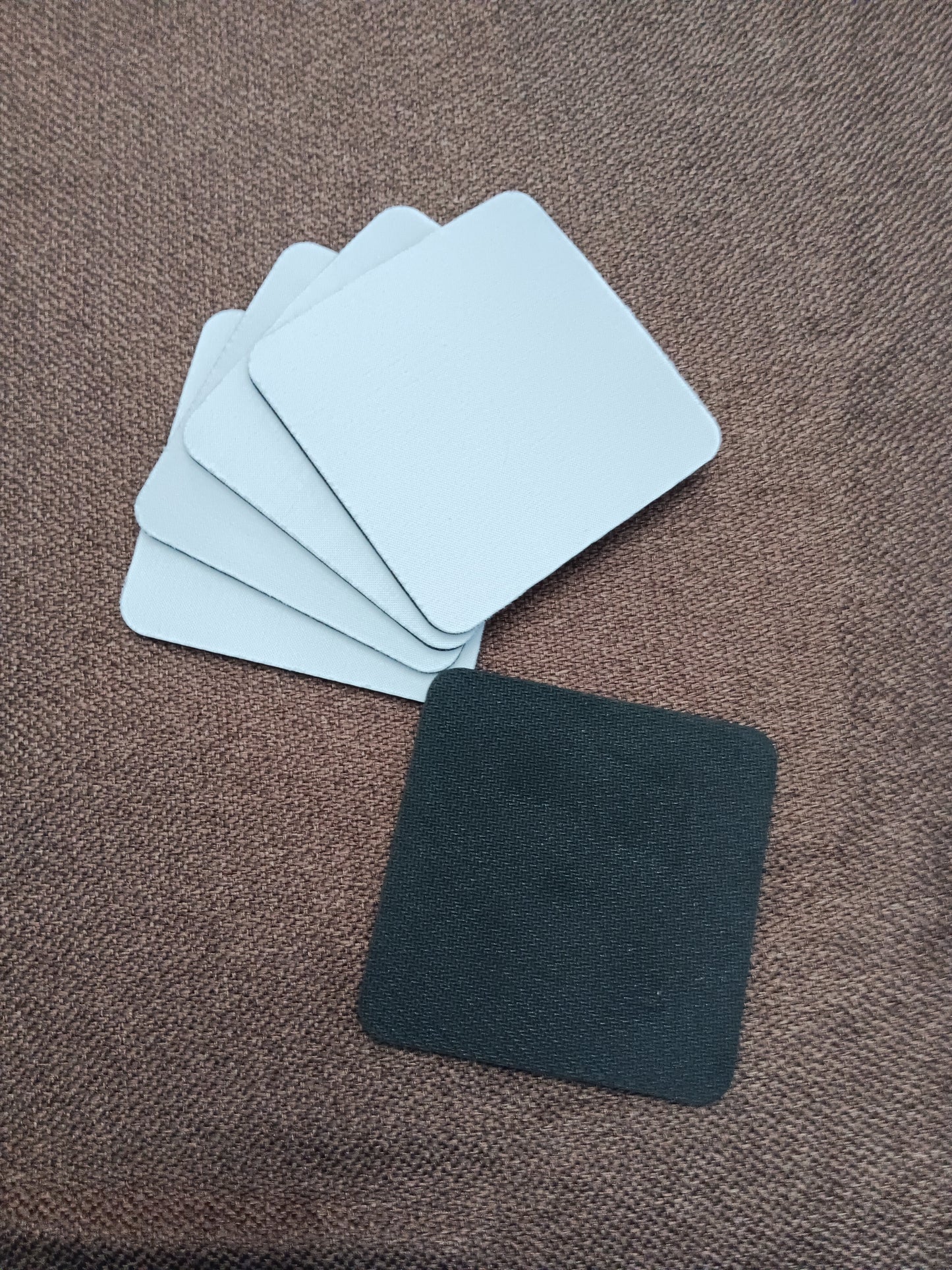 4x4 Inch Square Cup Mat Rubber (Coaster) Set of Five
