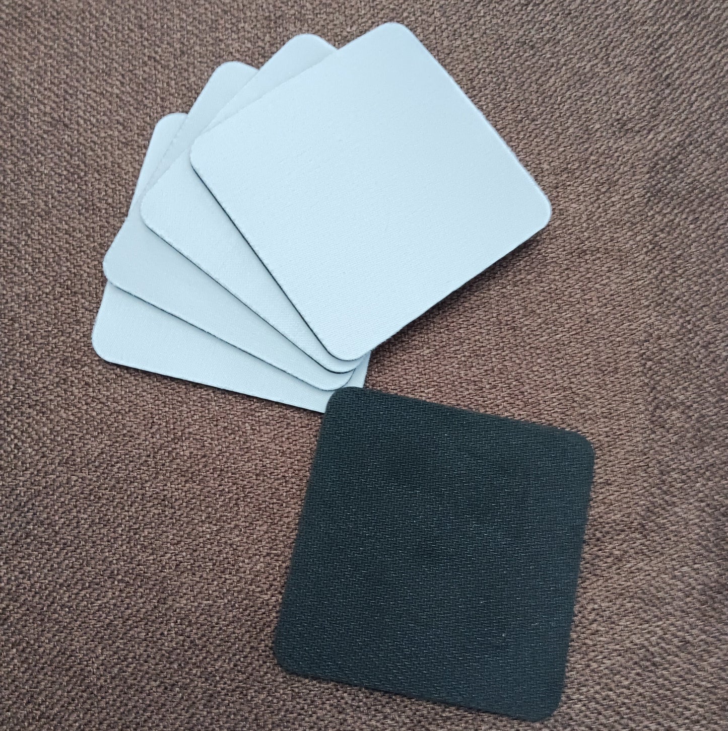 4x4 Inch Square Cup Mat Rubber (Coaster) Set of Five